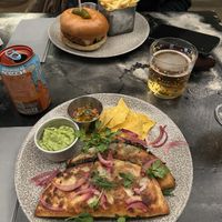 Burger & mushroom quesadillas (the seasonal special)  at Powerplant in North West London