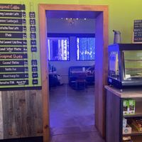 A view into the seating area with the hydroponics garden    at The Feedery in Englewood