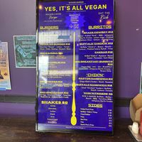Menu  at Wizard Burger in Albany