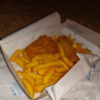 Potato Scallop, Hunky Spring Roll and Chips at Hunky Dory in Byron Bay