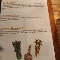 Vegetarian menu, all solid vegan options at The Chop Shop in Butler