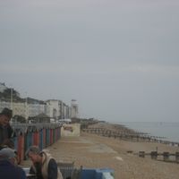 The View from the bathing hut café at The Bathing Hut in St Leonards