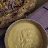 Vegan chili cheese sauce at Vegan Pizza Project in Hamburg