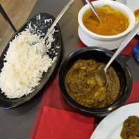 Saag Aloo and mushroom curry at Curcumaa in Gran Canaria