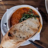vegan tomato soup w/ bread at Cliff's Taphouse in Kansas City