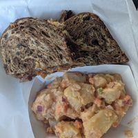 Reuben with Chipotle Potato Salad at Take Two Cafe in Schenectady
