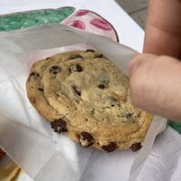 Chocolate chip cookie (bigger than it looks) at Take Two Cafe in Schenectady