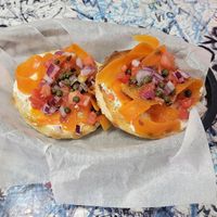 Lox bagel at Take Two Cafe in Schenectady