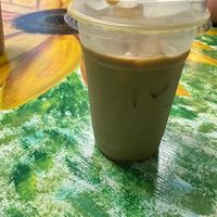 Iced latte - free oatmilk   at Take Two Cafe in Schenectady