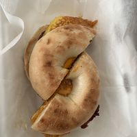 Night out on a plain bagel  at Take Two Cafe in Schenectady