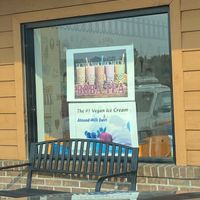 Advertising vegan ice cream at Beach Treats Ice Cream and Frozen Yogurt in Myrtle Beach