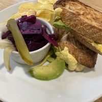 Cheese and avocado toastie  at Urban Green Cafe in Newcastle Upon Tyne