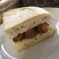 Vegan sausage sandwich   at Urban Green Cafe in Newcastle Upon Tyne