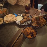 Having the food but waiting for plates and cutlery at Mahalle in Copenhagen