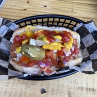 With vegan chili and “pastor” soya at Perro Rojo in Guadalajara