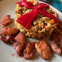 Paella at O Viso Ecovillage in Ourol