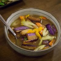 Ginger eggplant at LeAnn Organic Cafe in Petaling Jaya