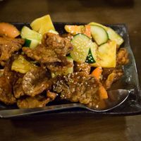 Sweet and sour oyster mushroom at LeAnn Organic Cafe in Petaling Jaya