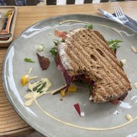 BLT with vegan bacon   at Blossom in Leiden