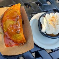 Jamaian Patty and Coconut Tres Leches at Walt Disney World - The Land Cart in Lake Buena Vista