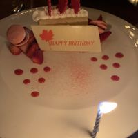 Vanilla and Strawberry Creme Dessert  at Walt Disney World - Le Cellier in Lake Buena Vista