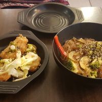 Tofu box and Japchae at Kong Bap in Toulouse