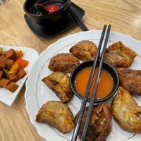 That dipping ginger sauce is excellent! I paired these with a simple veggie soup    at Veggie Park 素食公园 in Yangon