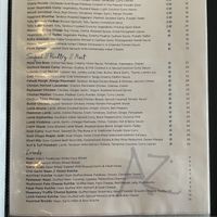 Menu page 1. The little V’s are vegan options    at Azitra in Raleigh