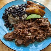 Vegan jackfruit plate at Koki in Durham