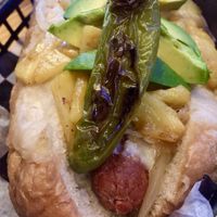 Pineapple and avocado at Perro Rojo in Guadalajara