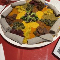 Vegan plate for four…so many good dishes on this platter!  at Addissae in Asheville