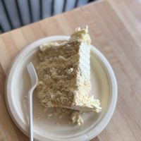 Vegan 3 layer coconut cake  at New Moon Vegan in Batavia