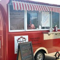 1950’s-style red ice cream truck at I Heart Ice Cream in Dayton