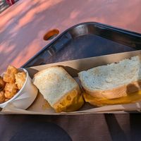 Plant based grilled cheese at Walt Disney World - Woody's Lunch Box in Lake Buena Vista