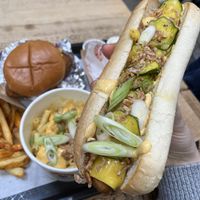 Hot dog  at Fat Annie's in Leeds