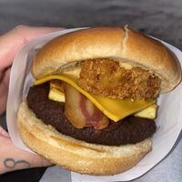 Breakfast club sandwich with added bacon and hash brown   at Fat Annie's in Leeds