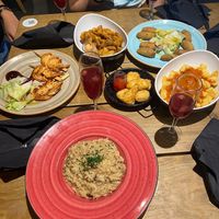 Risotto y queso frito 👍 at La Gorda de las Delicias in Sevilla