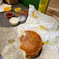 Great burgers at Fat Boy's Vegan Burgers in Brooklyn