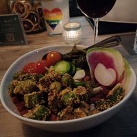 Red beans bowl at The Pawnee House in Oak Bluffs