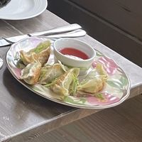 Edamame dumplings   at The Pawnee House in Oak Bluffs