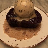 Date cake with toffee sauce  at Soda Club in New York City