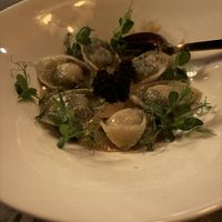 This was UNREAL. Capaletti with morels. Best pasta dish I’ve ever had.  at Soda Club in New York City