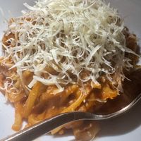 Bucatini arrabiata  at Soda Club in New York City