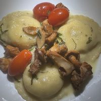 Ravioli with chanterelles   at Soda Club in New York City