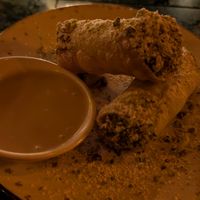 Cannolli - dulce de leche dipping sauce -- not as good as the date cake at Soda Club in New York City