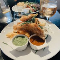Fish and Chips at The Mote in Port Isaac