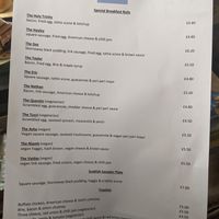 Menu August 2023 at Preacher's Patisserie in Edinburgh