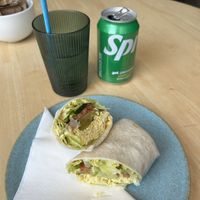 Cheese salad wrap  at Preacher's Patisserie in Edinburgh