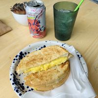 Cheese and onion toastie  at Preacher's Patisserie in Edinburgh