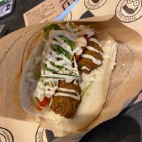 Falafel bao bun at Thess Bao in Thessaloniki